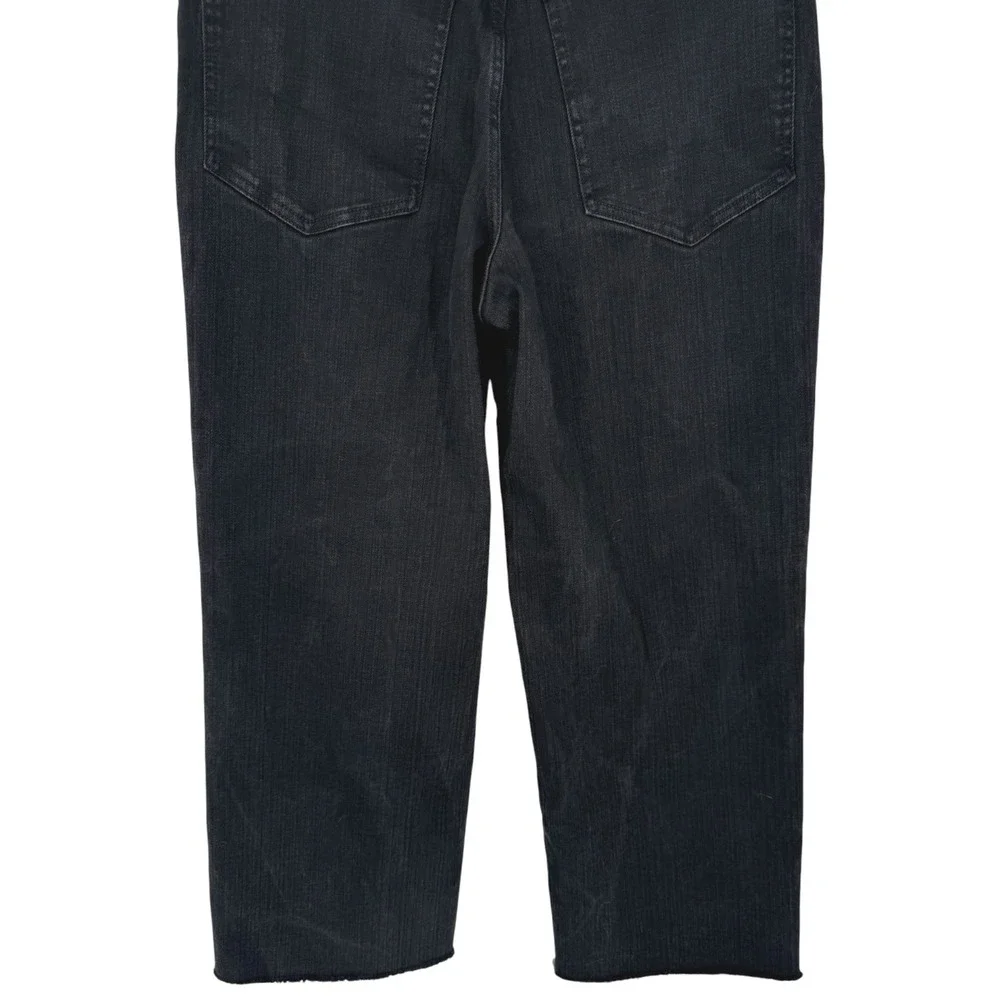 Madewell Womens Perfect Vintage Wide-Leg Jeans Black Wash Denim Raw Hem Size 31 - Picture 10 of 13
